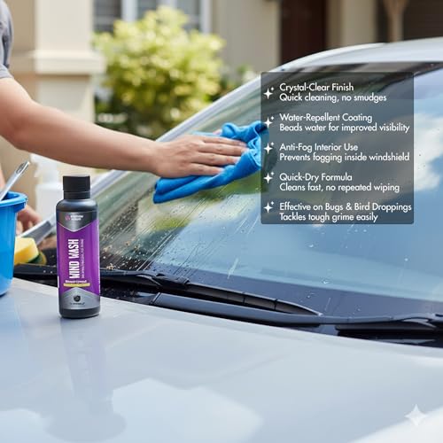 Image of Nippon Paint n Shield Windshield Wash 250ml | Dilutable Concentrate for Powerful Cleaning | Clears Dirt Droppings and Road Stains for Crystal Visibility | No. 1 Paint in Brand Asia Pacific (Pack of 2)