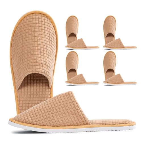 Kiuiom Slippers Hotel,Chausson Invites,SPA Pantoufles,Pantoufles Hôtel en Peluche Pantoufles Intérieur Légères pour Femmes et Hommes pour Hôtels Spa...