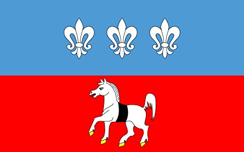 Drapeau Krasocin grand format pour célébrations et fêtes de gmina