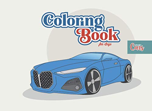 Coloring Book For Kids Sports Cool Cars Gift for Boys Ages 6 7 8 9 10 Coloring Books Super Vehicles: Unique Horizontal Outline Hiper Car vol 1 image 2