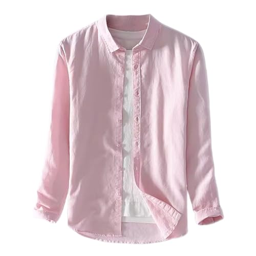 Chemise en lin et coton homme de style vintage aux finitions soignées