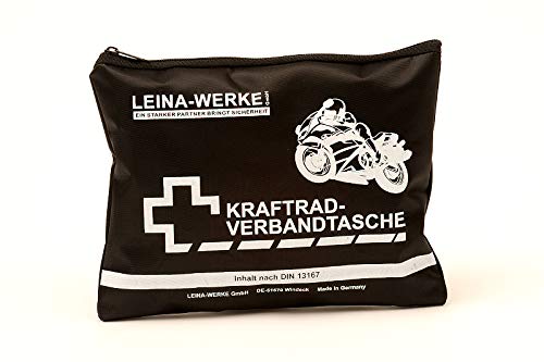 Leina-Werke 17005 Kraftrad-Verbandtasche Typ I mit Klett Blau/Weiß