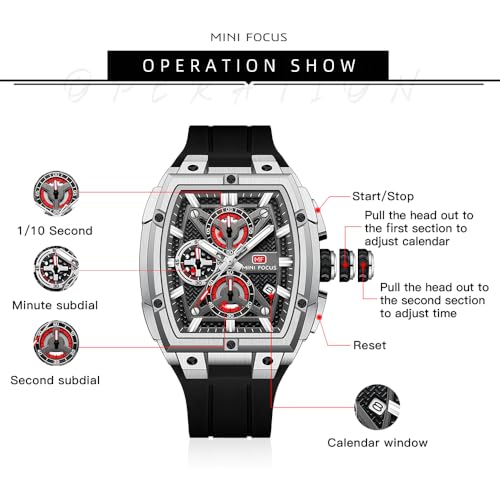 Image of MF MINI FOCUS Men's Watch Analog Wrist Watchh for Men with Chronograph,Ideal for Sports Enthusiasts and Daily Wear