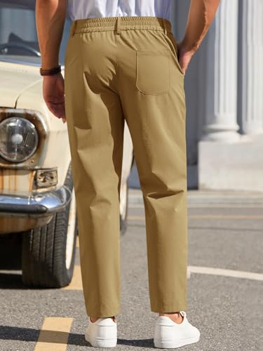Image of Runcati Mens Stretch Golf Pants Casual Dress Pants Work Trousers