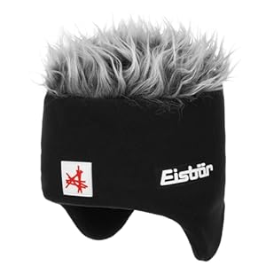 Eisbär Cocker Skipool Fleece Mütze Beanie Skimütze Wintermütze (One Size - schwarz)