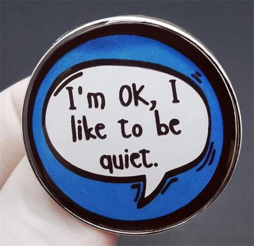 Image of I'm OK I like to be quite Enamel Pin Brooch Series Clothing Backpack Lapel Badge Fashion Jewelry Accessories Gift