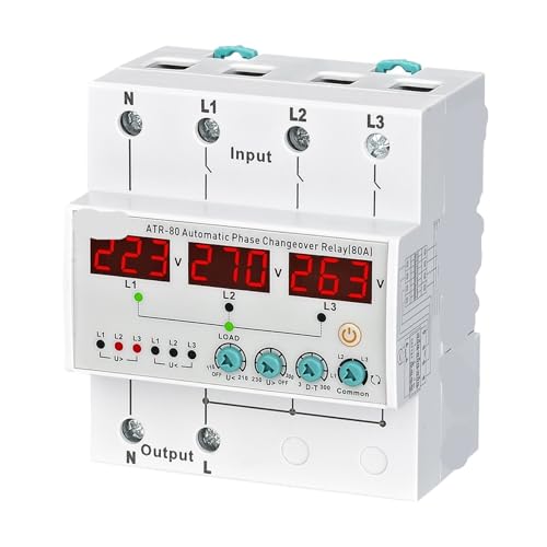 Relais de changement de phase Samwha-Dsp ATR-XX 3P4W 80A pour tableau électrique triphasé