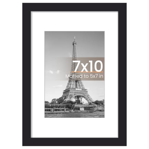 Image of upsimples 7x10 Picture Frame, Wall Decor Photo Frames, Black 1 Pack