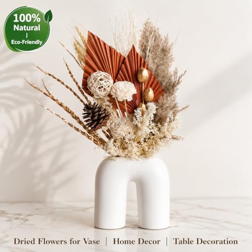 Image of Golden Sunset Bunch Dried Flowers for Vase| Natural Dried Flower | Eco-Friendly Dry Flowers Bouquet for Living Room, Home, Office, Table Corner Decor & Craft Items (Without Vase)