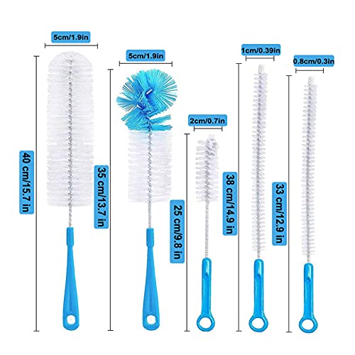 MEKEET Reinigungsbürsten 5 Stück Bürsten Set Flasche Reinigungsbürsten Nylon Schlauchbürste Flexibele Langem Griff… – Bild 3