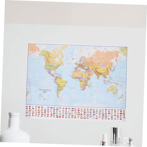 RORPOIR Carte Monde Murale Vintage en Toile Légère Cadre pour Décoration Intérieure Moderne Salon ou Salle de Jeux, Finition Soignée et Design Industriel – vue 8