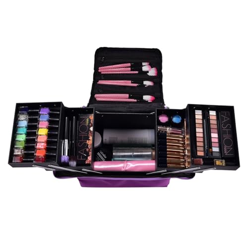 Sac de rangement maquillage violet idéal pour voyager - 6