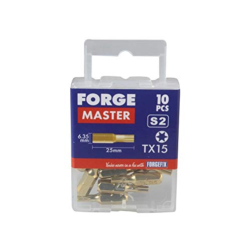 Forgefix Torx kompatibel Bits T15 x 25 mm 10 Stück