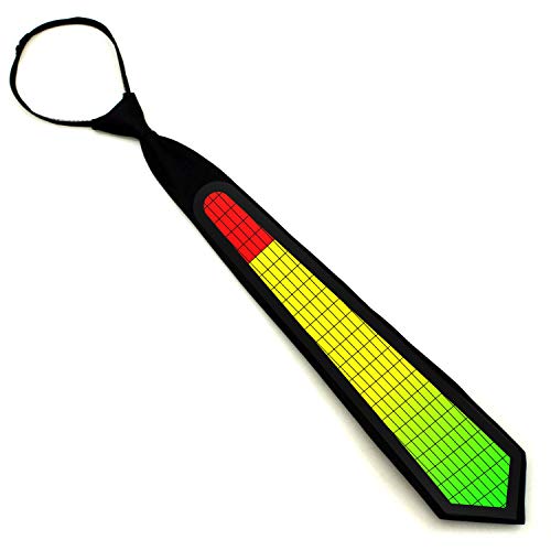 Ucult Soundaktiverte LED Equalizer Krawatte Leuchtschlips Herrenkrawatte Karnevals Krawatte