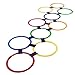 Heall Hopscotch Ring-Spiel spielt 10 Mehrfarbige Plastikringe und 10 Steckverbinder für die Außen- oder Innen-Fun Kreative Spielset für Mädchen und Jungen