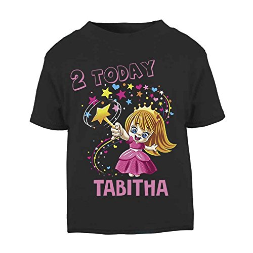 Camiseta de cumpleaños personalizable con nombre de hada para niños de 1 a 2 años, color...