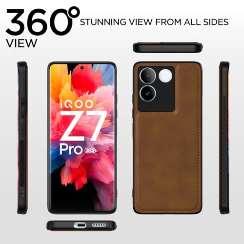 Pikkme iQOO Z7 Pro 5G / Vivo T2 Pro 5G Back Cover Brown - Image 3