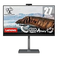 Lenovo L27m-30 68,58 cm (27 Zoll, 1920x1080, Full HD, 75Hz, WideView, entspiegelt) Monitor (HDMI, DisplayPort, 4ms Reaktionszeit, AMD Radeon FreeSync, LC50 Monitor Webcam) schwarz