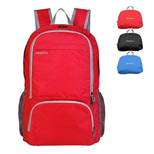 PROIRON Opvouwbare Wandelrugzak, Opvouwbare Reisrugzak, 20L Lichtgewicht Kleine Rugzak voor Reizen Buitensporten Fietsen Klimmen Wandelen Kamperen