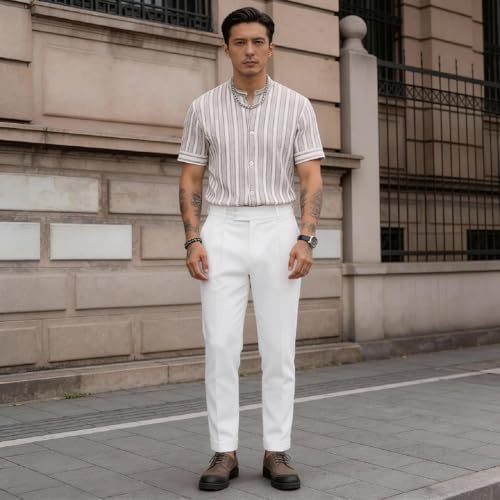 Image of Lymio Men Shirt || Striped Shirt for Man || Half Sleeve || Stylish Look (Packs Also Available) (Crazy-Half)