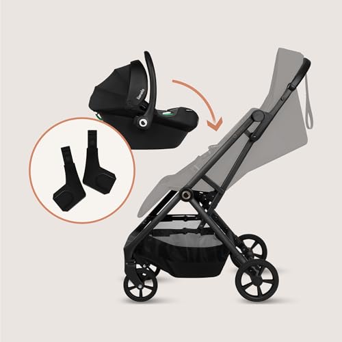 Lionelo Tansi Babyschalen Adapter, Kinderwagen Adapter Set für Travel System, Montage am Rahmen ohne Sitz Abnehmen, Click-System Adapter, Schnelle Montage Vom Auto zum Kinderwagen, Für Travel System