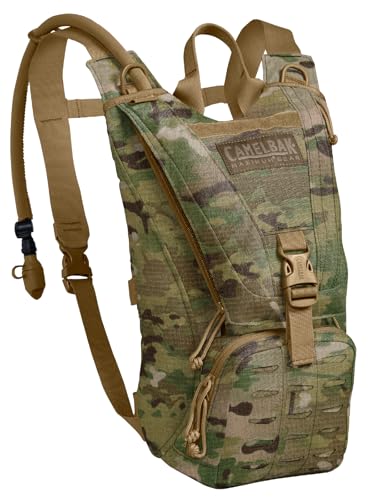 CamelBak Ambush Tactical Hydration Backpack LowProfile MOLLE Design with 100oz MilSpec Crux Reservoir Multicam 2.0
