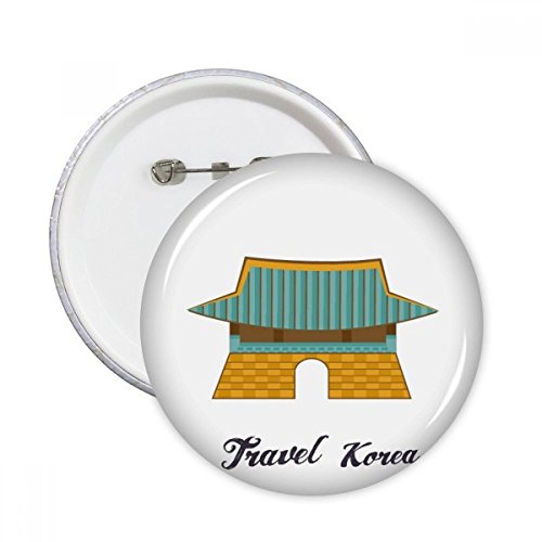 Badge rond Corée du Sud Gwanghwamun lot de 5 pièces pour cadeaux aux passionnés de voyage