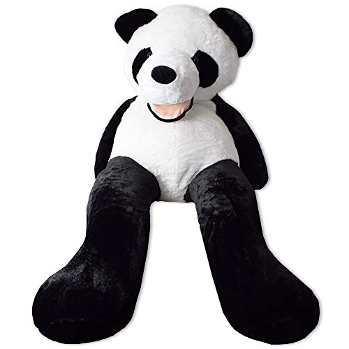 TE-Trend XXL Teddybär Panda Teddy Riesen Kuscheltier Pandabär Panda Plüschtier 200 cm Weiß Schwarz – Bild 3