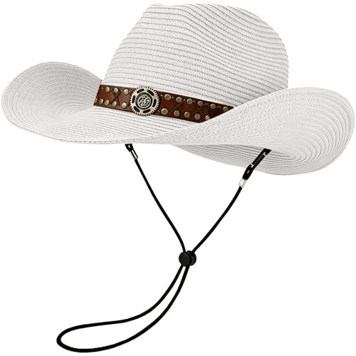 Chapeau de cowboy en paille pour homme et femme anti transpirant et souple
