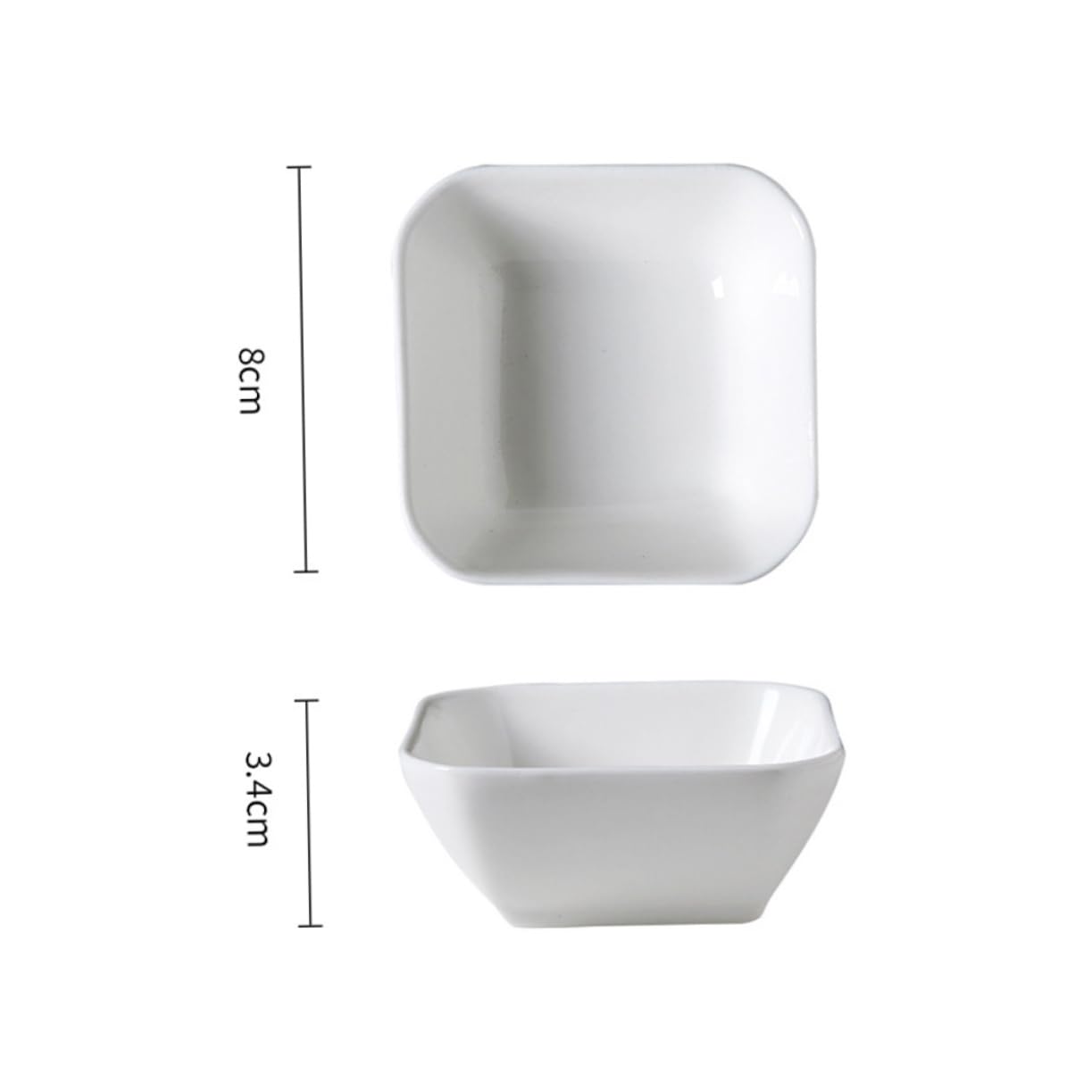 COLLBATH 8pcs Ceramic Dipping Sauce Bowl Spice Container Large Charcuterie Board Side Sauce Dishes Small Dishes for Dipping Sauce Dip Bowls Appetizer Plates Charcuterie Cups Ceramics White