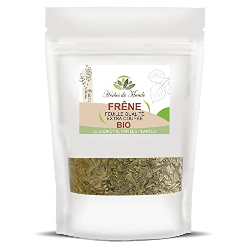 Herbes du Monde - Frêne BIO 100g | Feuilles Coupées | Infusion Bien-Être & Drainante | Soutien Articulaire Naturel | Origine France - 1 Sachet Certifié AB