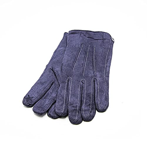 Guantes de invierno de ecopiel y ante para hombre con estilo elegante