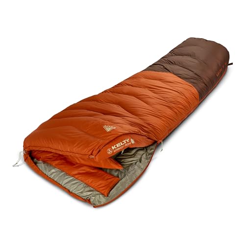 Image of Kelty Supernova Down Fill Sleeping Bag, 0 or 20 or 40 Degree Rating | Zip Two Together for a 2P Bag, Roomy Spoon Shape for Extra WIggle Room, PFC-Free Fabrics, Soft Taffeta Lining, Compressible