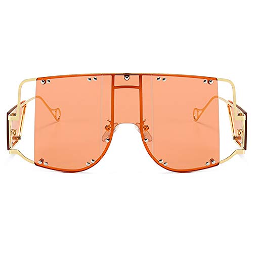 Image of COTIA /Fashion Square Sunglasses Women New Oversized Mirror Men Shades Glasses Luxury Brand Metal Rivet Fashion Female Eyewear