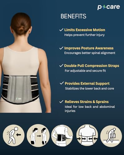 Image of Lumbar Support Waist belt | Back Pain Relief | LS Belt | Spine Support Belt | Double Strapping |