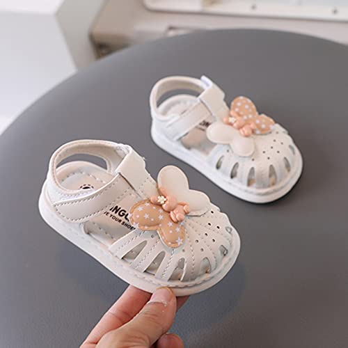 Girls Sandals Summer New Pink Love Princess Shoes Girls Sports Sandals for Girl White Toddler Dress Shoes (Beige, 6.5 Toddler)2