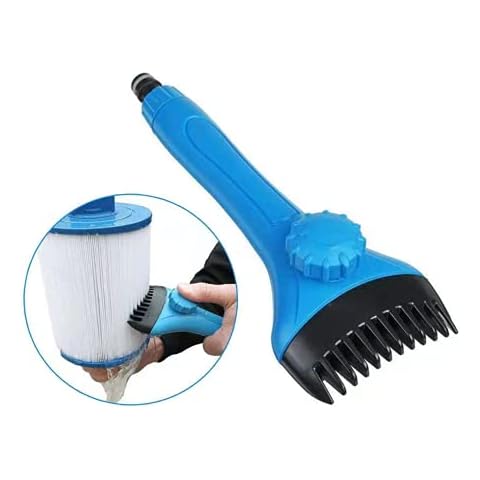 ANLEM Swimming Pool Filter Cleaning Brush, Filter Cartridge Cleaner Pool Spa Filter Handheld Cleaner Cartridge Filter Jet Cleaner Tool Removes Debris for Pool Spa Cover