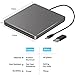 Guamar External CD/DVD Drive,USB 3.0 Type C CD DVD +/-RW Burner CD ROM External Drive Slim Optical Disk Reader Writer DVD Player for Laptop PC Desktop Mac Windows 11 MacBook Computer