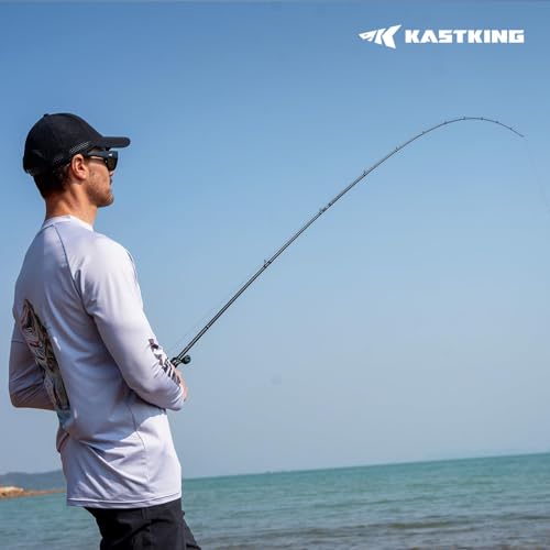 KastKing Verus Performance Spinning & Casting Fishing Rod with Extra Tip, Lightweight KastFlex IM6 Graphite, FazLite Rings Guides, EVA Grip, PTS Power Transition System, Cast, 7'0