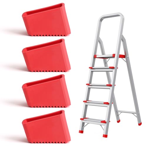4 Cubiertas De Goma Para Pies, Tacos Escalera 50 X 20 Mm, Antideslizantes Para Escaleras Telescópicas Y Escaleras, Pies De Goma De Repuesto Universales