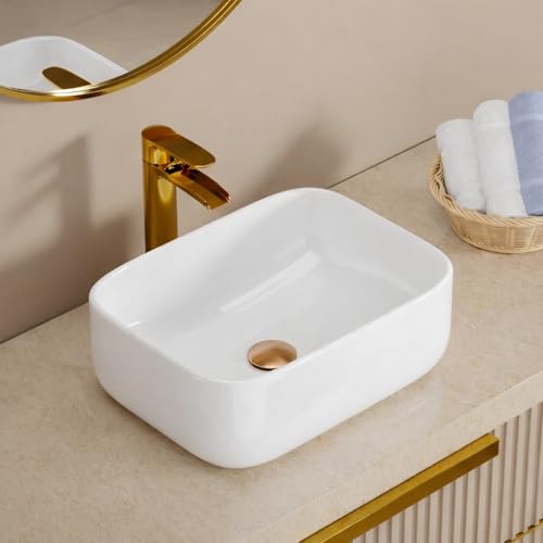 Image of BASSINO Premium 6 Inch Brass Waste Coupling /Washbasin Drainer /Rust-Proof Pop-Up for Basin /Drain Stopper for Tabletop, Wall-Mount & Pedestal Wash Basins(Brushed-Rose Gold)
