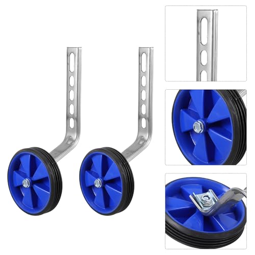 Ruedas de Entrenamiento para Bicicleta y Juego de Ruedas Auxiliares de Equilibrio, Estabilizadores Universales Azules de 12 a 20 pulgadas para Bicicletas, Soporte Robusto para Ciclismo para Niños y Aprendizaje de la Marcha miniatura 5