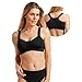 Carefix Alice"""" Front Close Comfort Bra w/ Adjustable Straps #329150 Black Medium
