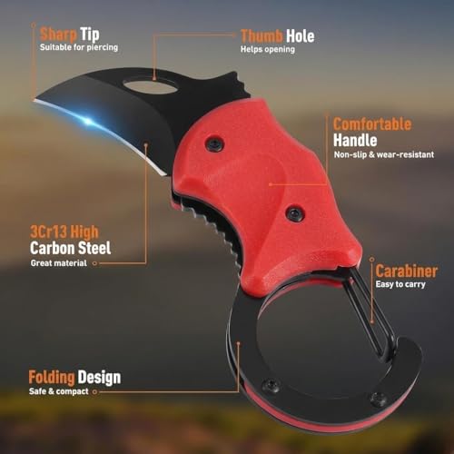 Image of ZEVON Gadgets Home Tools, Car Keychain And Lanyard Strap, Gift For Men, Multipurpose Tool, Red