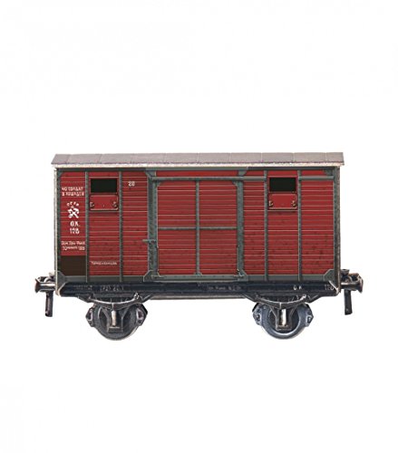 UMBUM Innovatives 3-D-Puzzle Zweiachsiger Planwagen Railway Collection H0 (1/87) 3D-Kartonmodellbausatz für Erwachsene und Kinder