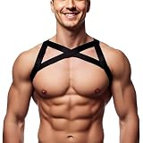 Mens Strap Harness Belt Nylon Elastic Body Shoulder Strap Sexy Chest Halter Club Wear Cosplay Costume