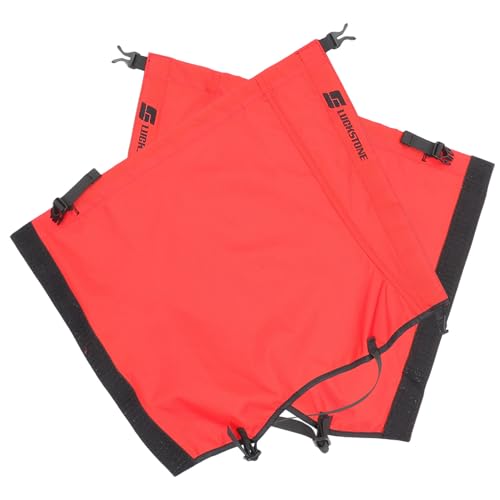 NAMOARLY 1 Par Berg Alpinismo cubrezapatos Raincoat Botas de Cazador Zapatos Calentadores de pies Polainas de Senderismo Polainas de para Hombres Tela Oxford antidesgarro 210d. Rojo