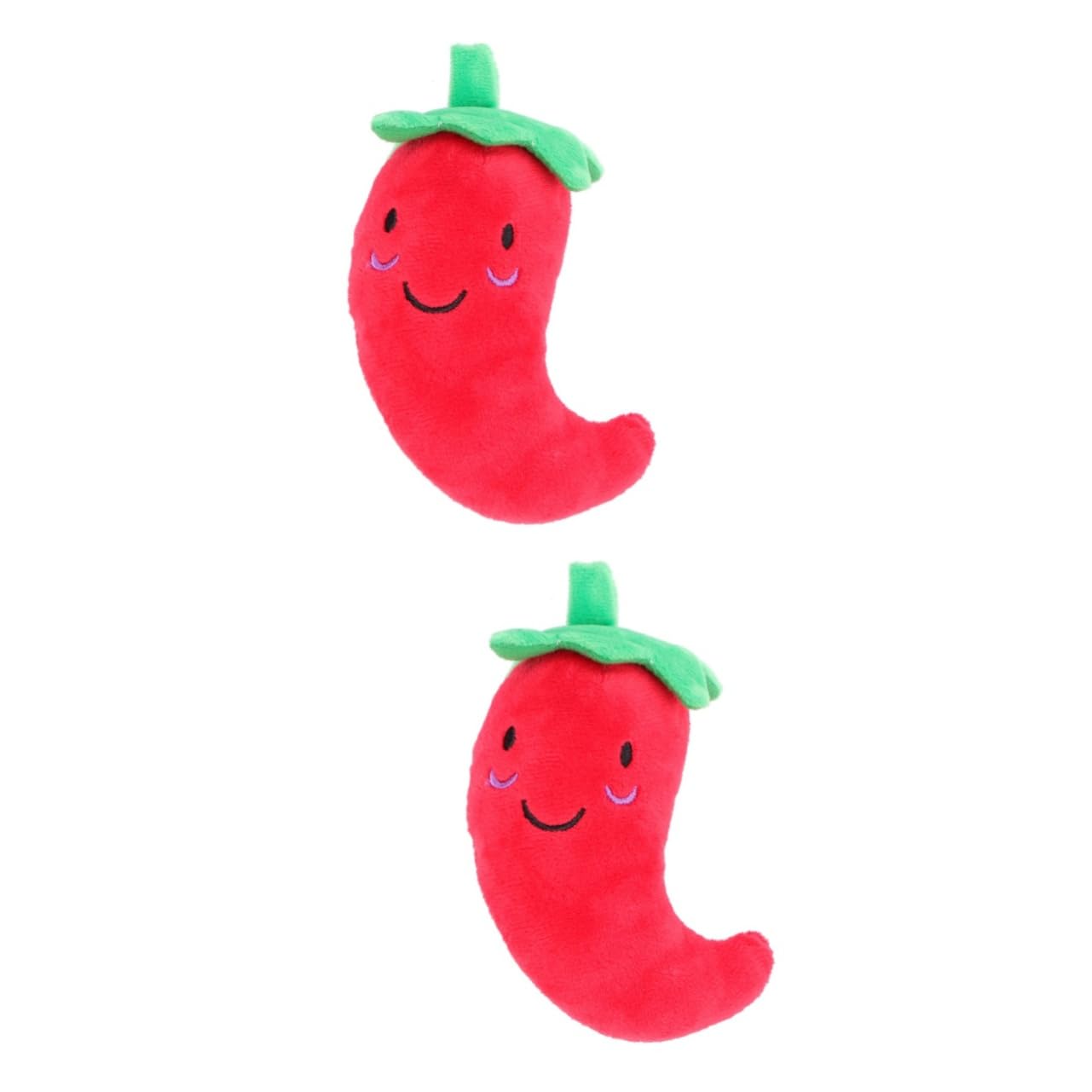 SUPVOX 2pcs Chilli Plush Toy for Dogs and Cats Squeaky Chew Toy Soft Vegetable Sound for Interactive Play for Comfort