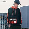 FANDARE Unisexe Sac à Bandoulière Femmes Sacoche Téléphone Portable Homme Sacs portés épaule avec Bandouliere Réglable Besace Porté Voyage Portefeuille Crossbody Bag Sacoche Messenger Rouge Noir #1