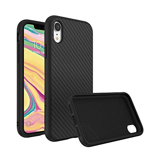 RhinoShield Case Compatible with [iPhone XR] | SolidSuit-Shock Absorbent Slim Design Protective Cover with Premium Matte Finish 3.5M / 11ft Drop Protection-Carbon Fiber